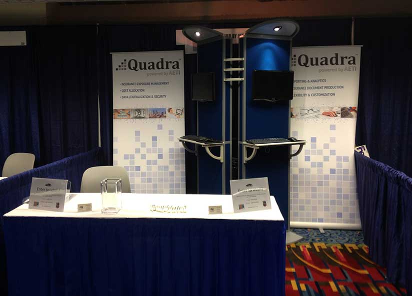 The Quadra booth and Demo Station setup at DFMC 2013