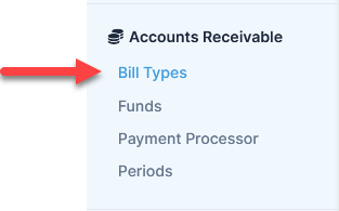 Bill Types List Bill Types · Quadra Support