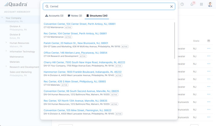Quick search